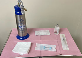 Dermatology equipment in office